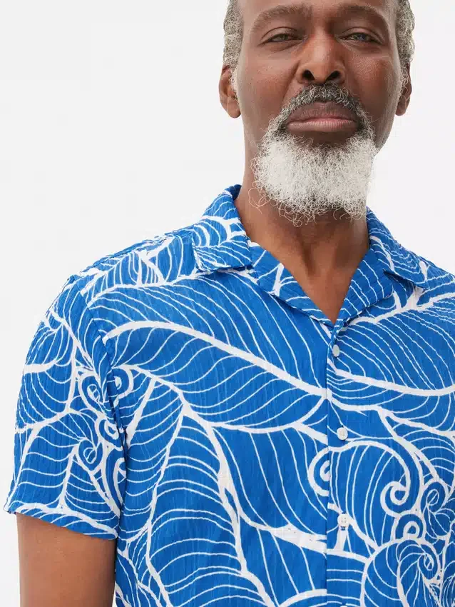 Patterned crepe shirt