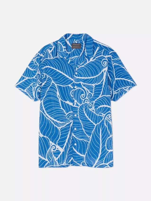 Patterned crepe shirt