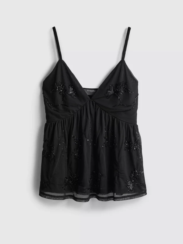 Paula echevarría beaded babydoll top