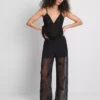 Paula echevarría beaded mesh wide leg pants