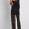 Paula echevarría beaded mesh wide leg pants