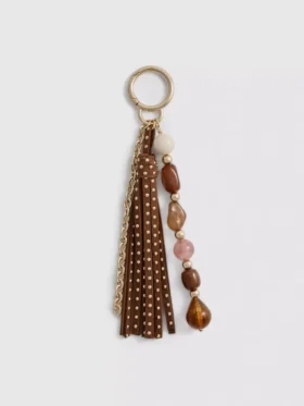 Paula echevarría beaded tassel bag charm