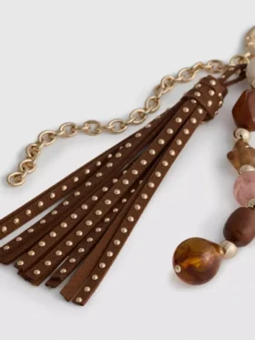 Paula echevarría beaded tassel bag charm