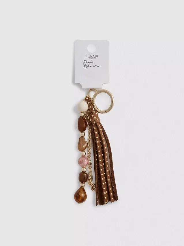 Paula echevarría beaded tassel bag charm