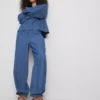 Paula echevarría cotton-rich denim harem pants