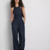 Paula echevarría cotton-rich denim harem pants