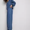 Paula echevarría cotton-rich denim harem pants