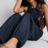 Paula echevarría cotton-rich denim harem pants