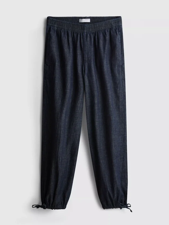 Paula echevarría cotton-rich denim harem pants