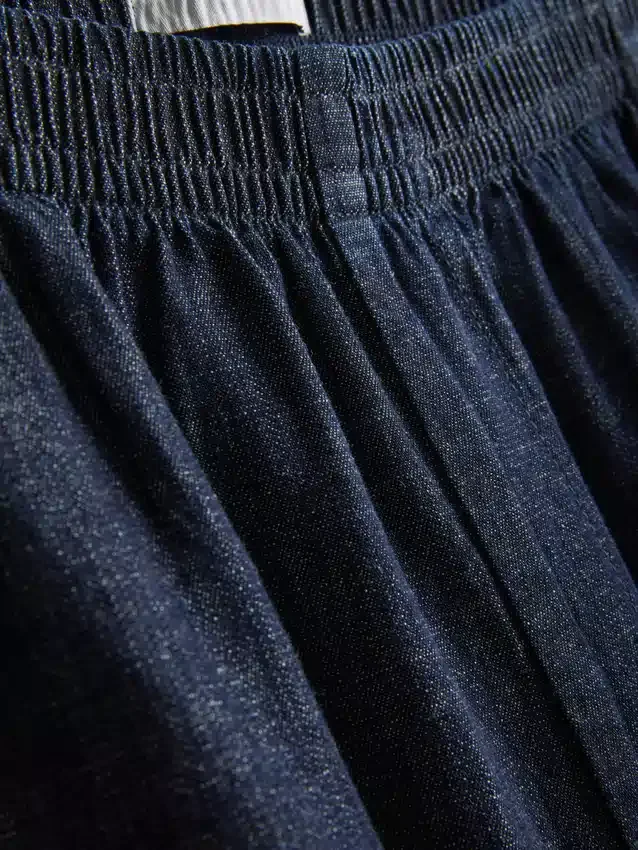 Paula echevarría cotton-rich denim harem pants