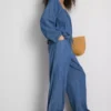 Paula echevarría cotton-rich denim wide-leg pants
