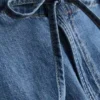 Paula echevarría cotton-rich denim wide-leg pants
