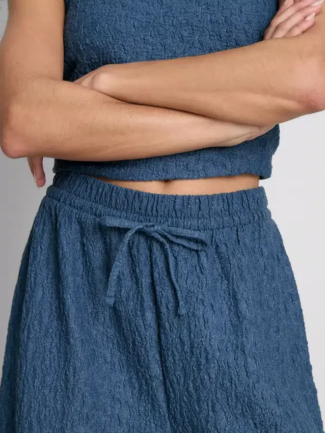 Paula echevarría crinkle wide leg pants
