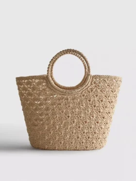 Paula echevarría crochet bucket bag