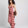 Paula echevarría crochet v-neck maxi dress