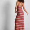 Paula echevarría crochet v-neck maxi dress