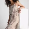 Paula echevarría crushed satin longline cami top