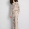 Paula echevarría crushed satin wide leg pants