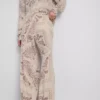 Paula echevarría crushed satin wide leg pants