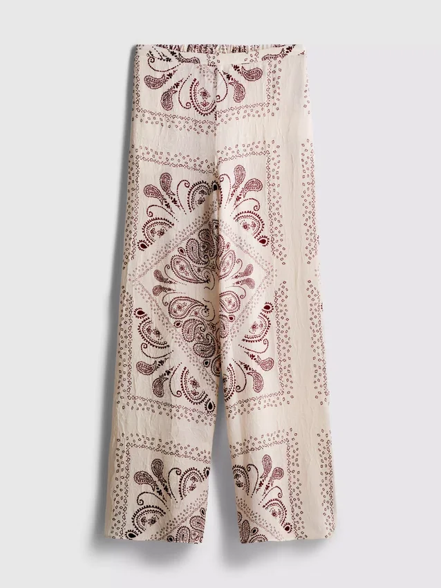 Paula echevarría crushed satin wide leg pants