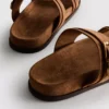 Paula echevarría double-strap buckle sandals
