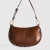 Paula echevarría faux leather studded shoulder bag
