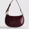 Paula echevarría faux leather studded shoulder bag
