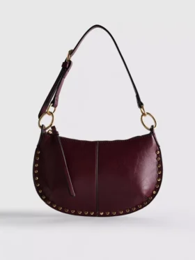 Paula echevarría faux leather studded shoulder bag
