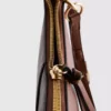 Paula echevarría faux leather studded shoulder bag
