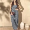 Paula echevarría gingham ruffle bandeau top