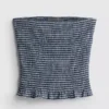 Paula echevarría gingham ruffle bandeau top