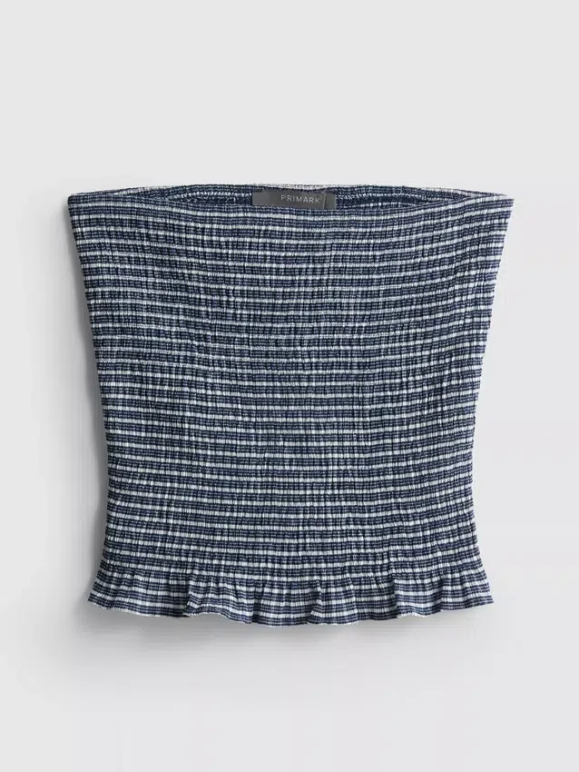 Paula echevarría gingham ruffle bandeau top
