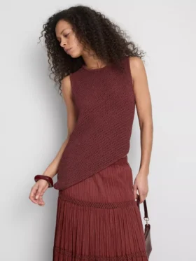 Paula echevarría knitted asymmetrical top