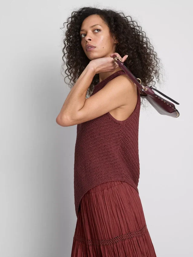 Paula echevarría knitted asymmetrical top