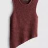 Paula echevarría knitted asymmetrical top