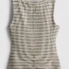 Paula echevarría knitted stripe button down top