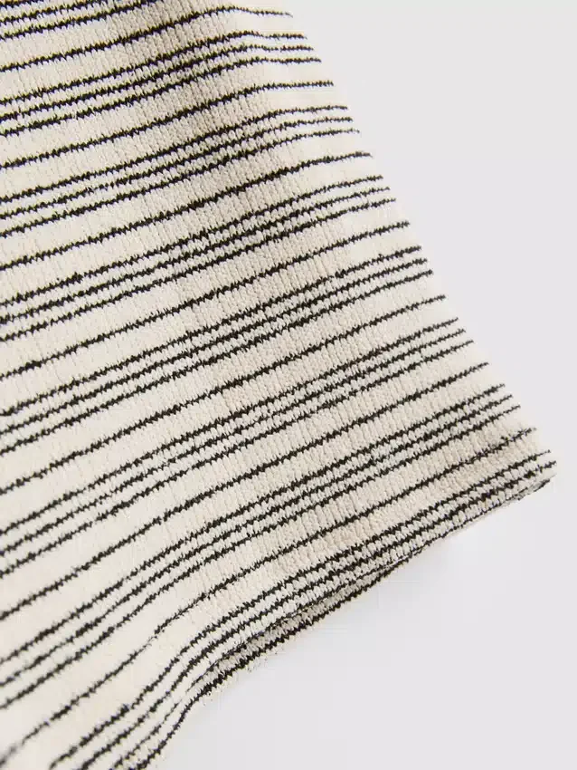 Paula echevarría knitted striped mini shorts