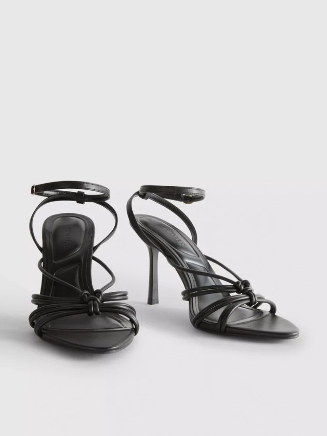 Paula echevarría knotted heel sandals