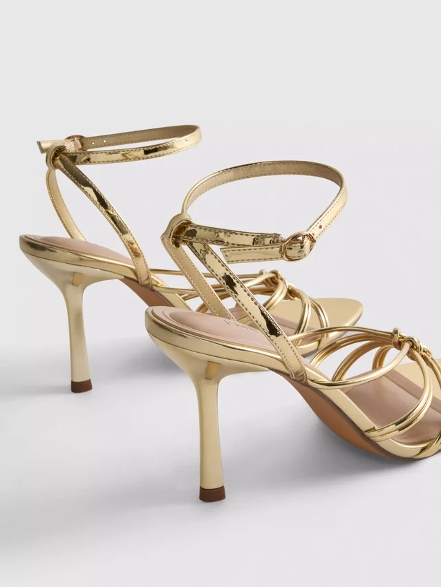 Paula echevarría knotted heel sandals