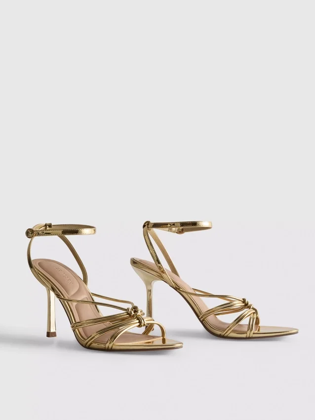 Paula echevarría knotted heel sandals