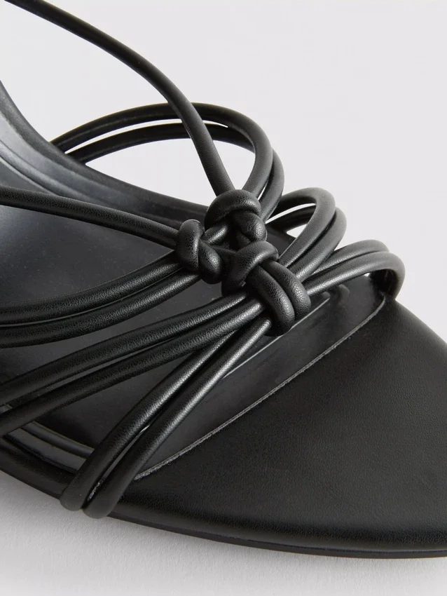 Paula echevarría knotted heel sandals