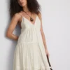 Paula echevarría lace trim ruffle mini dress