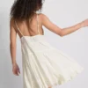 Paula echevarría lace trim ruffle mini dress