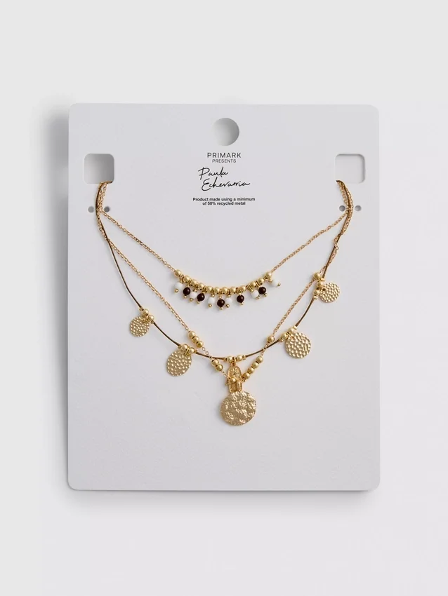 Paula echevarría layered necklace