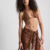 Paula echevarría leopard halter neck bikini top