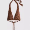 Paula echevarría leopard halter neck bikini top