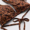 Paula echevarría leopard halter neck bikini top