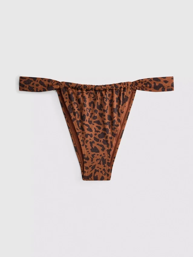 Paula echevarría leopard sparkle bikini bottoms