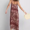 Paula echevarría paisley column midi dress