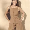 Paula echevarría peplum-hem vest